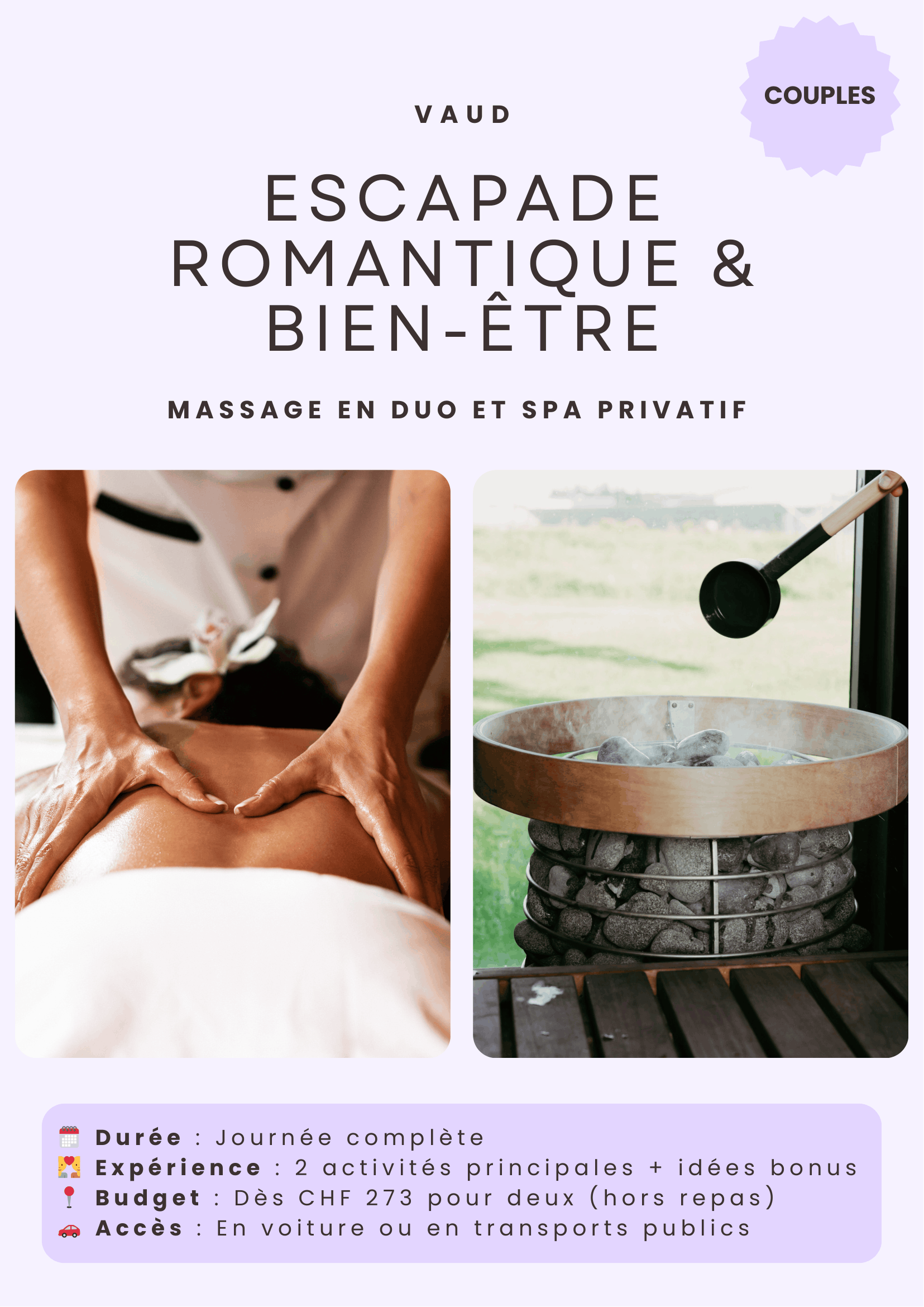 Escapade romantique et bien-être
