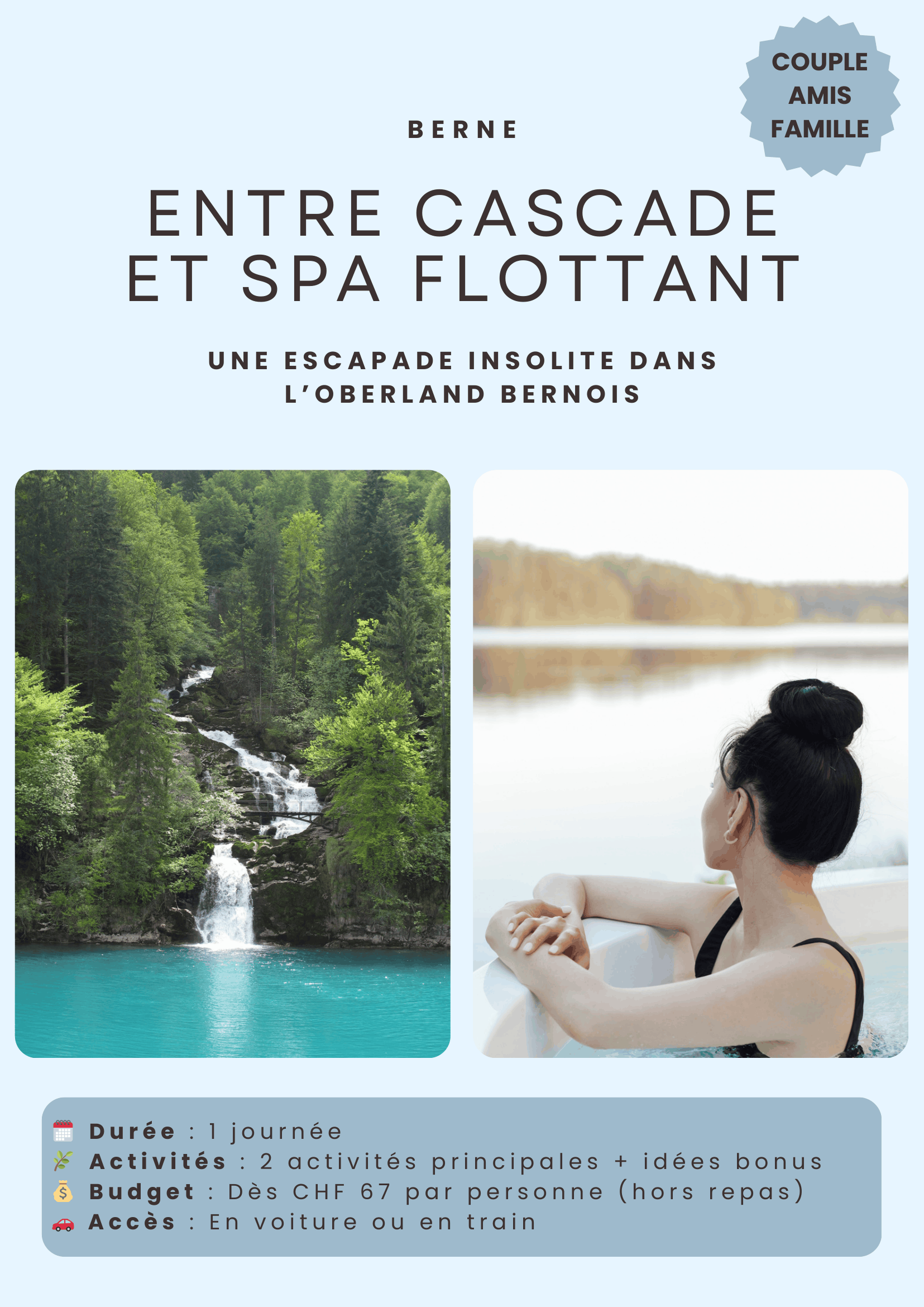 Entre cascade et spa flottant